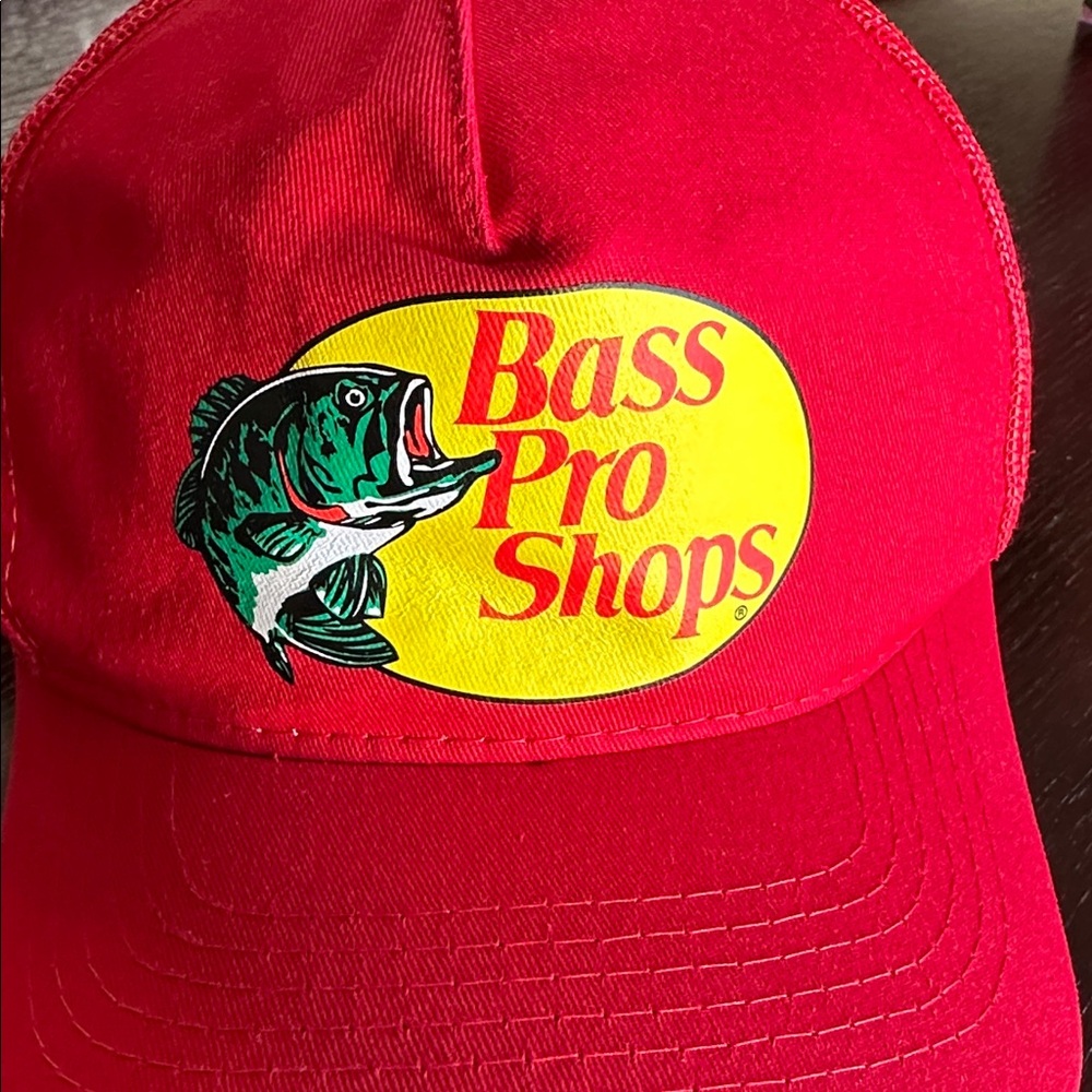 Bass Pro Shops red snapback hat - Picture 2 of 6